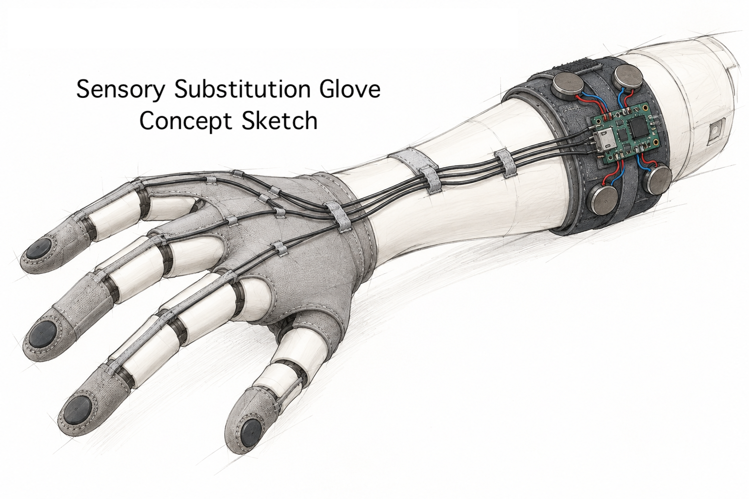 Sensory substitution glove prototype